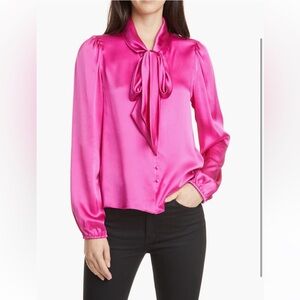 Cami NYC Fuchsia Satin Blouse